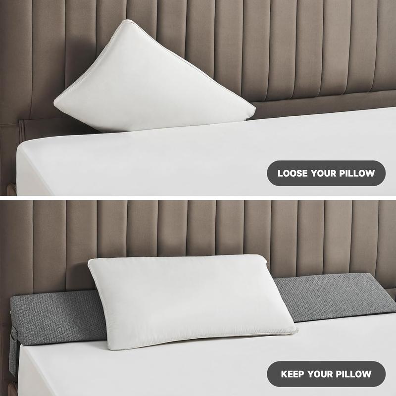 Extra Long Solid Color Quilted Cervical Pillow